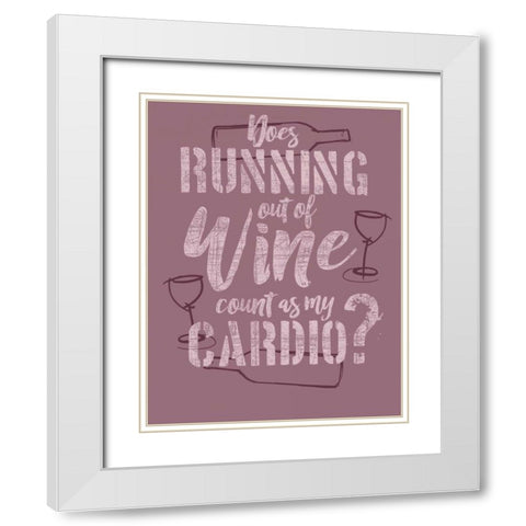 Running Out of Wine White Modern Wood Framed Art Print with Double Matting by Baldwin, Jim