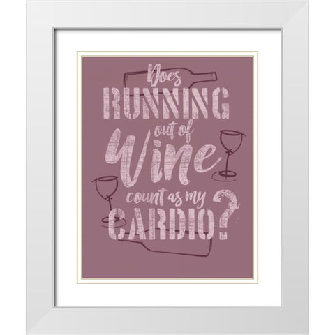 Running Out of Wine White Modern Wood Framed Art Print with Double Matting by Baldwin, Jim