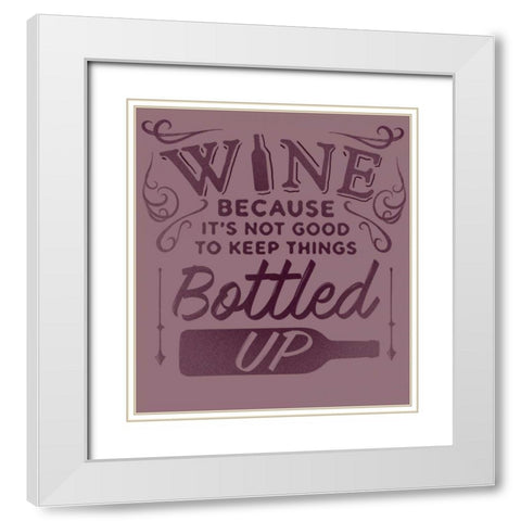 Bottled Up II White Modern Wood Framed Art Print with Double Matting by Baldwin, Jim