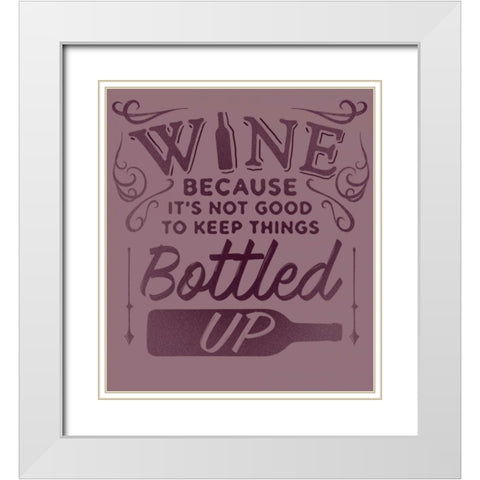 Bottled Up II White Modern Wood Framed Art Print with Double Matting by Baldwin, Jim