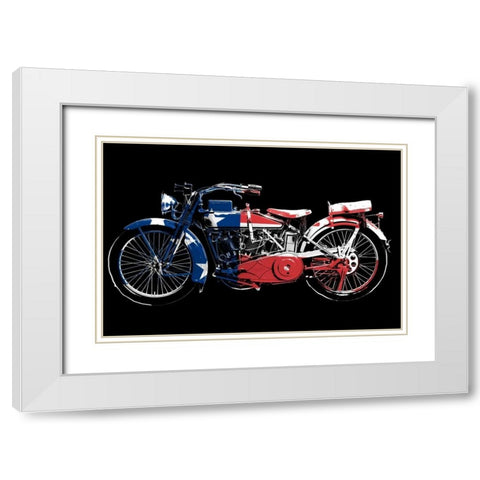 American Hog White Modern Wood Framed Art Print with Double Matting by Baldwin, Jim