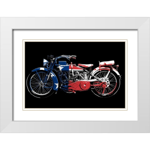 American Hog White Modern Wood Framed Art Print with Double Matting by Baldwin, Jim