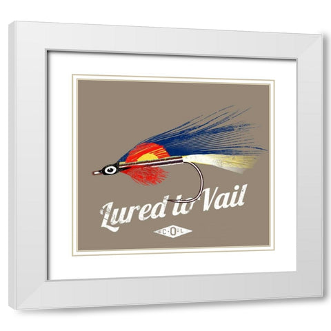 Lured to Vail White Modern Wood Framed Art Print with Double Matting by Baldwin, Jim