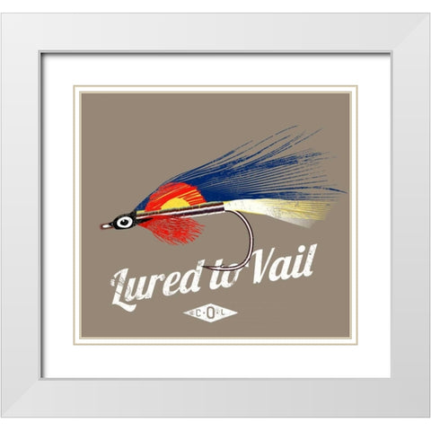 Lured to Vail White Modern Wood Framed Art Print with Double Matting by Baldwin, Jim