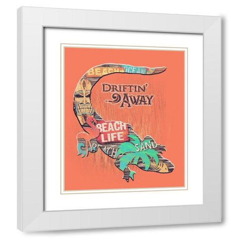 Gator White Modern Wood Framed Art Print with Double Matting by Baldwin, Jim