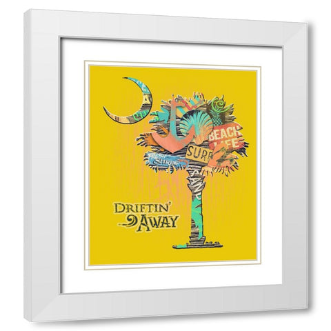 Palmetto White Modern Wood Framed Art Print with Double Matting by Baldwin, Jim