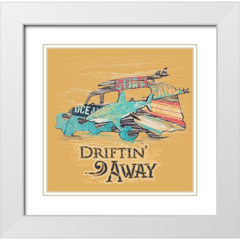 Driftwood White Modern Wood Framed Art Print with Double Matting by Baldwin, Jim