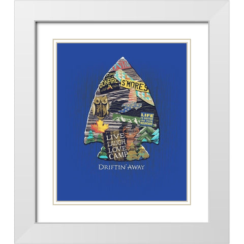 Arrowhead White Modern Wood Framed Art Print with Double Matting by Baldwin, Jim