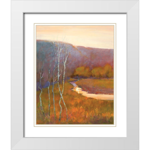 Spice Landscape White Modern Wood Framed Art Print with Double Matting by Candy Rideout