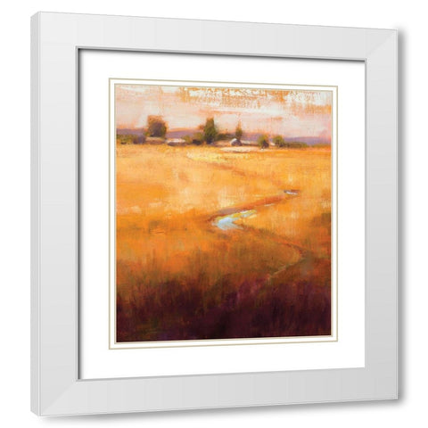 Far Off View White Modern Wood Framed Art Print with Double Matting by Candy Rideout