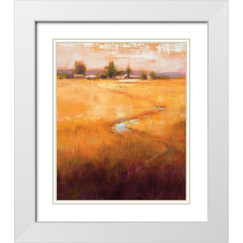 Far Off View White Modern Wood Framed Art Print with Double Matting by Candy Rideout