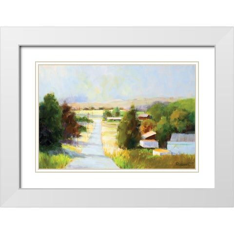 Old Town White Modern Wood Framed Art Print with Double Matting by Candy Rideout