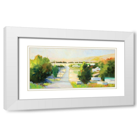 Side Street White Modern Wood Framed Art Print with Double Matting by Candy Rideout