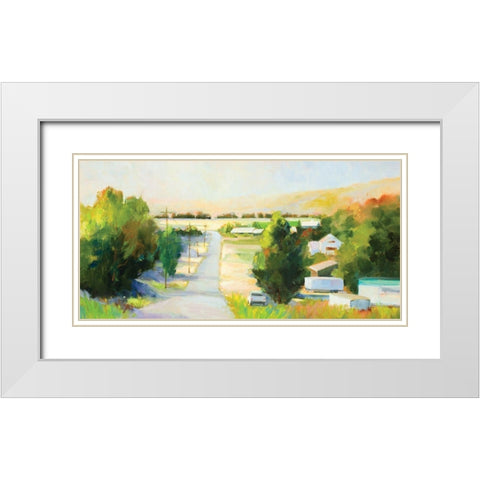 Side Street White Modern Wood Framed Art Print with Double Matting by Candy Rideout
