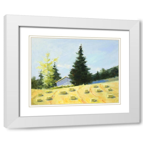 Hay White Modern Wood Framed Art Print with Double Matting by Candy Rideout