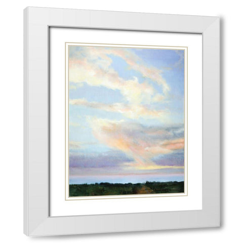 Cloud View White Modern Wood Framed Art Print with Double Matting by Candy Rideout