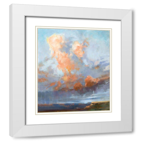 Cloud Collage White Modern Wood Framed Art Print with Double Matting by Candy Rideout