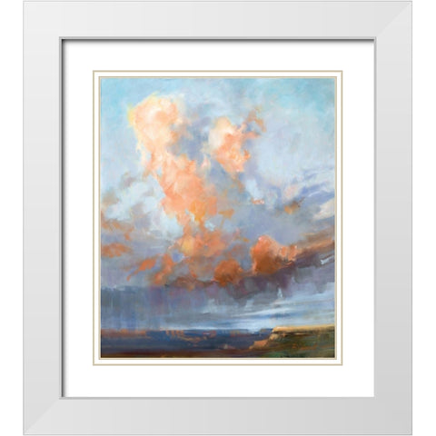 Cloud Collage White Modern Wood Framed Art Print with Double Matting by Candy Rideout