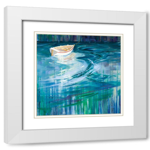 All Alone White Modern Wood Framed Art Print with Double Matting by Candy Rideout