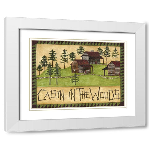 Cabin in the Woods White Modern Wood Framed Art Print with Double Matting by Shamp, Cindy