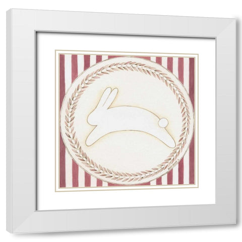 Easter Rabbit I White Modern Wood Framed Art Print with Double Matting by Shamp, Cindy