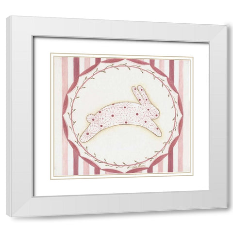 Easter Rabbit II White Modern Wood Framed Art Print with Double Matting by Shamp, Cindy
