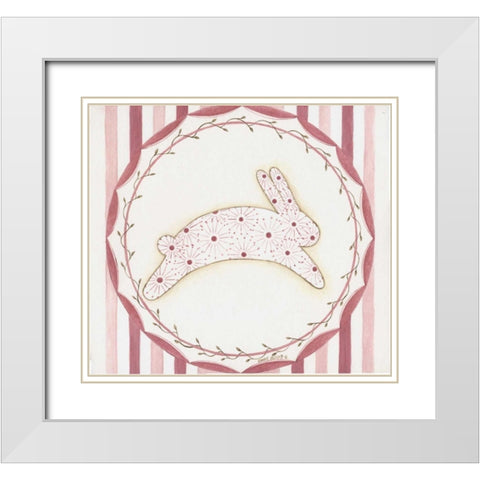 Easter Rabbit II White Modern Wood Framed Art Print with Double Matting by Shamp, Cindy