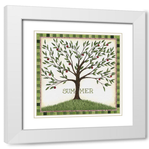 Summer White Modern Wood Framed Art Print with Double Matting by Shamp, Cindy