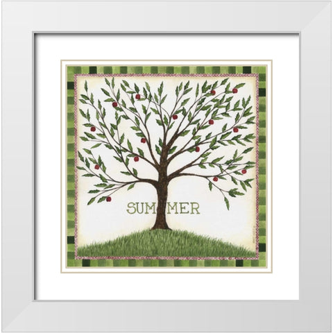 Summer White Modern Wood Framed Art Print with Double Matting by Shamp, Cindy