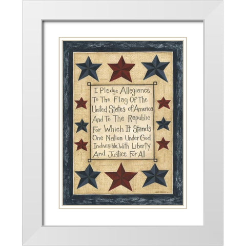 Pledge White Modern Wood Framed Art Print with Double Matting by Shamp, Cindy