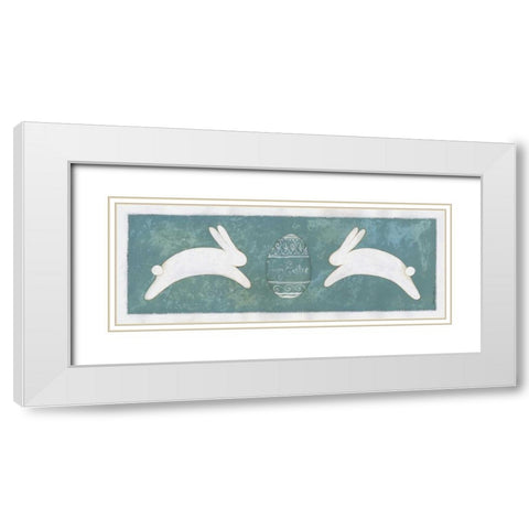 Easter Happy White Modern Wood Framed Art Print with Double Matting by Shamp, Cindy