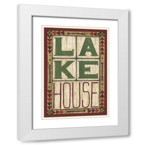 Lake House White Modern Wood Framed Art Print with Double Matting by Shamp, Cindy