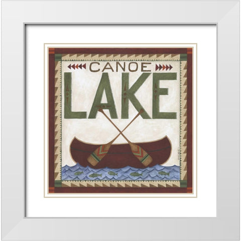 Canoe Lake White Modern Wood Framed Art Print with Double Matting by Shamp, Cindy