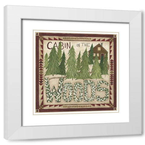 Cabin in the Woods White Modern Wood Framed Art Print with Double Matting by Shamp, Cindy