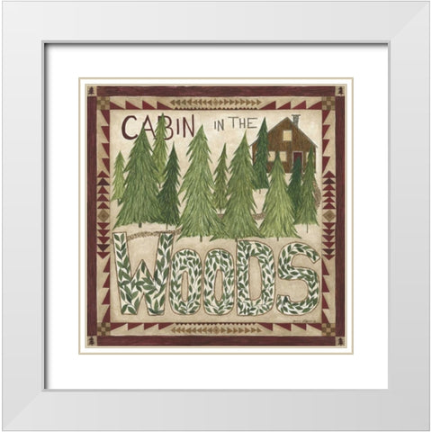 Cabin in the Woods White Modern Wood Framed Art Print with Double Matting by Shamp, Cindy