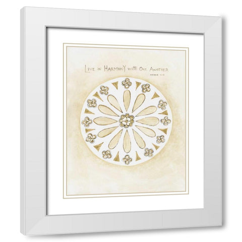 Harmony White Modern Wood Framed Art Print with Double Matting by Shamp, Cindy