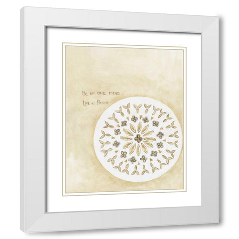 One Mind White Modern Wood Framed Art Print with Double Matting by Shamp, Cindy