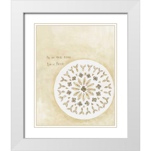 One Mind White Modern Wood Framed Art Print with Double Matting by Shamp, Cindy