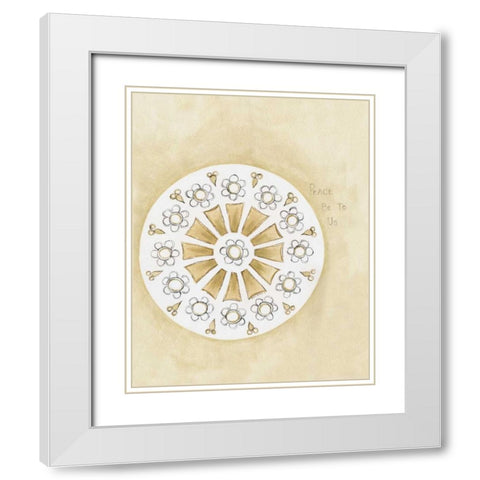 Peace  White Modern Wood Framed Art Print with Double Matting by Shamp, Cindy