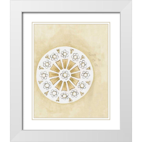 Peace  White Modern Wood Framed Art Print with Double Matting by Shamp, Cindy