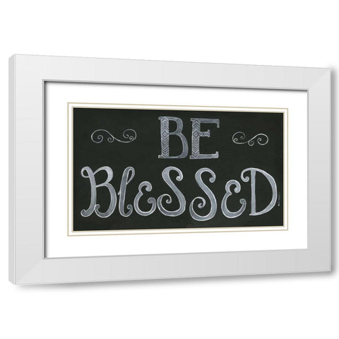 Be Blessed White Modern Wood Framed Art Print with Double Matting by Shamp, Cindy