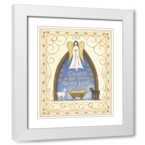 Glory White Modern Wood Framed Art Print with Double Matting by Shamp, Cindy