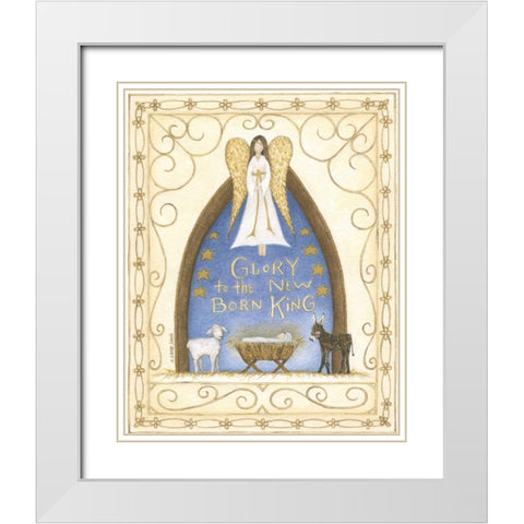 Glory White Modern Wood Framed Art Print with Double Matting by Shamp, Cindy