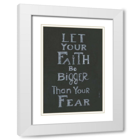 Let Your Faith White Modern Wood Framed Art Print with Double Matting by Shamp, Cindy