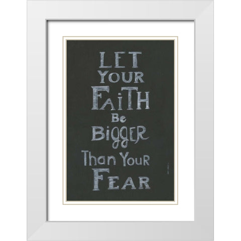 Let Your Faith White Modern Wood Framed Art Print with Double Matting by Shamp, Cindy