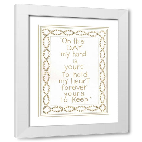 On This Day White Modern Wood Framed Art Print with Double Matting by Shamp, Cindy