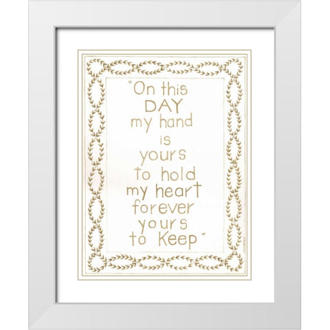 On This Day White Modern Wood Framed Art Print with Double Matting by Shamp, Cindy