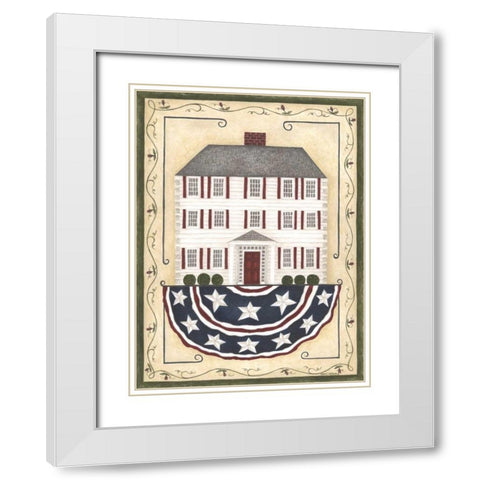White House White Modern Wood Framed Art Print with Double Matting by Shamp, Cindy
