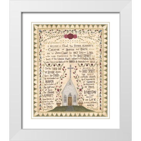 Prayer White Modern Wood Framed Art Print with Double Matting by Shamp, Cindy