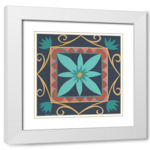 Boho Chic II White Modern Wood Framed Art Print with Double Matting by Shamp, Cindy